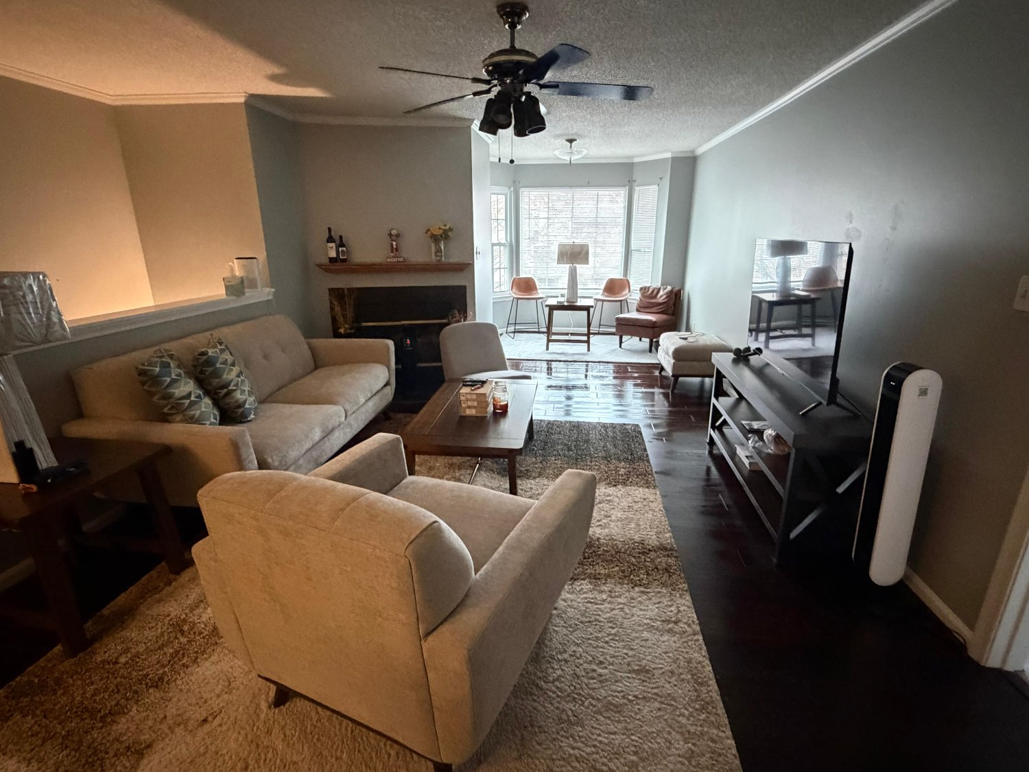 Freshly painted living room
